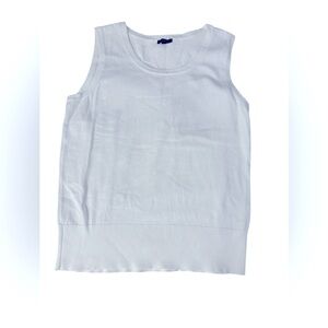 Talbots Classic White Sleeveless Tank Top